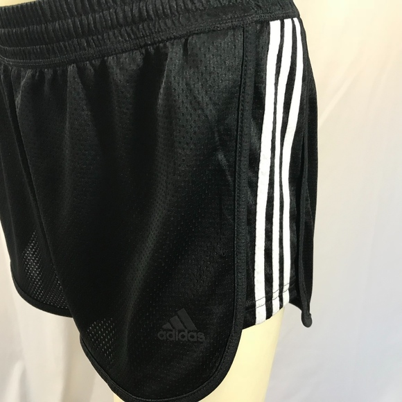 adidas 3 stripe knit shorts